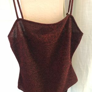 Black / red glitter bodysuit